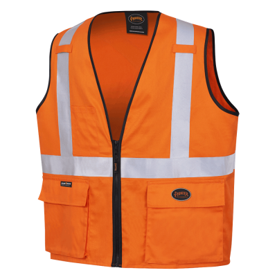 100% Cotton Safety Vests - Hi-Viz Orange