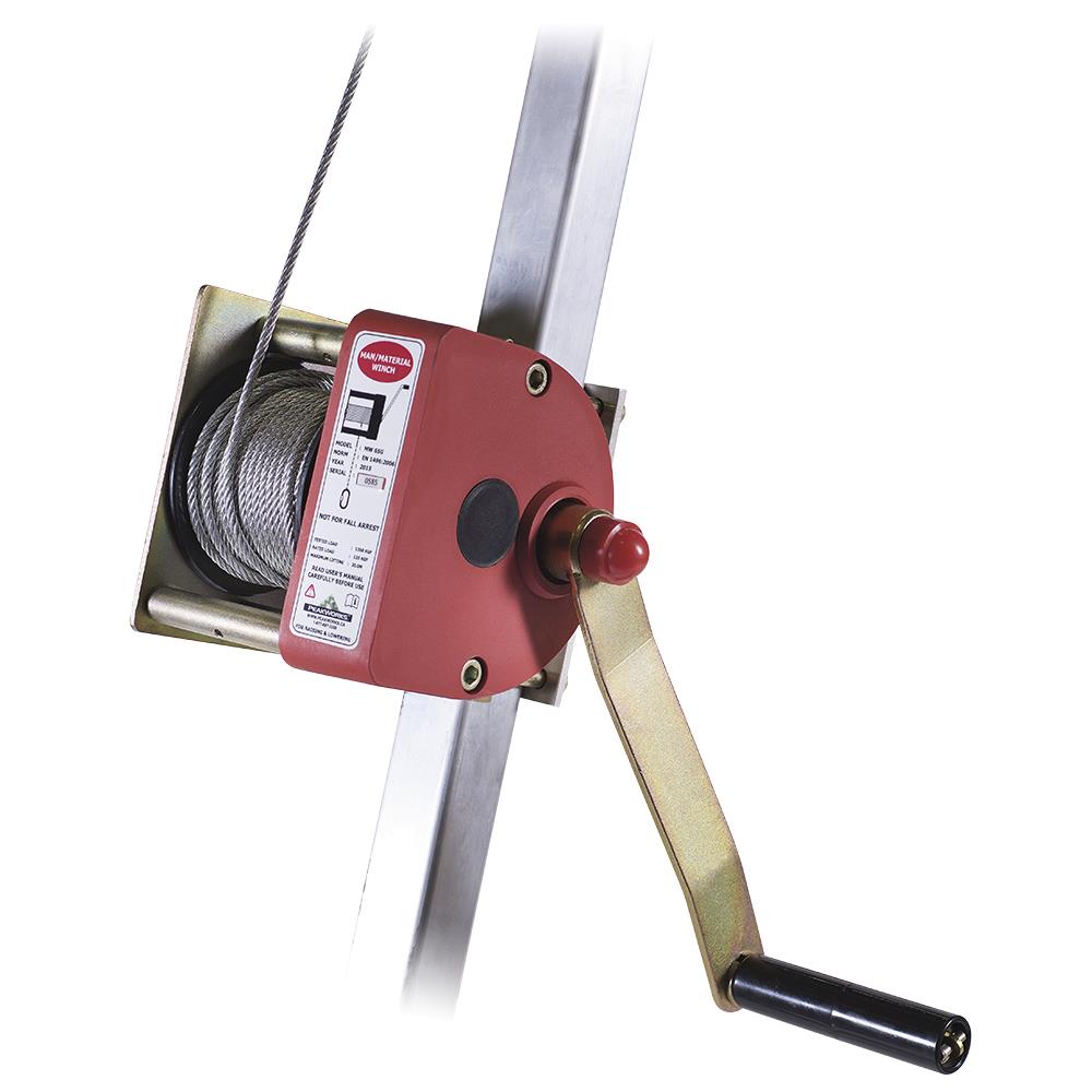 65' (20 m) Man Winch with 3/16'' (5 mm) Cable and Swivel Hook