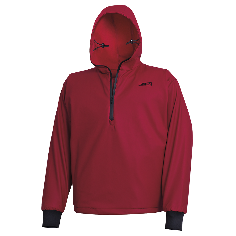 90° North Water-Res. Pullovers - PVC/Poly Coated Poly Knit with Fleece Backing