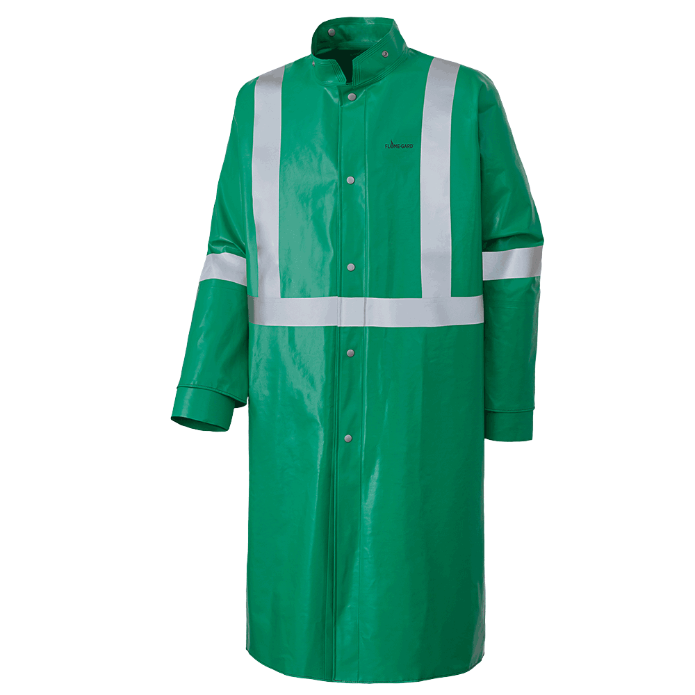 CA-43® FR Chemical/Acid Resistant Long Safety Coat - PVC/Poly