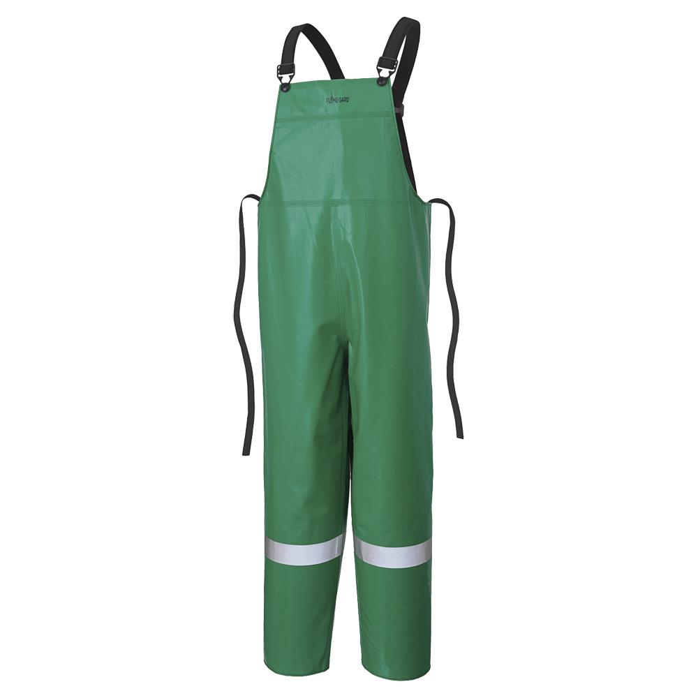 CA-43® FR Chemical/Acid Resistant Safety Bib Pants - PVC/Poly - Reflective Tape