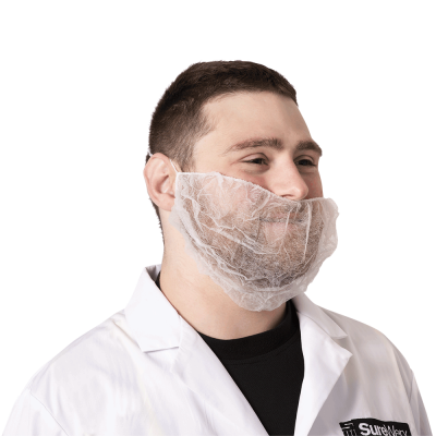 Disposable beard mask - White