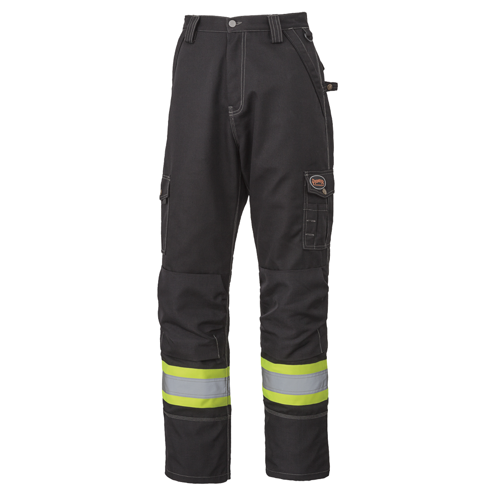 EuroWear™ Safety Work Pants - Poly/Cotton Canvas - Knee Pad Pouches - Refl. Tape