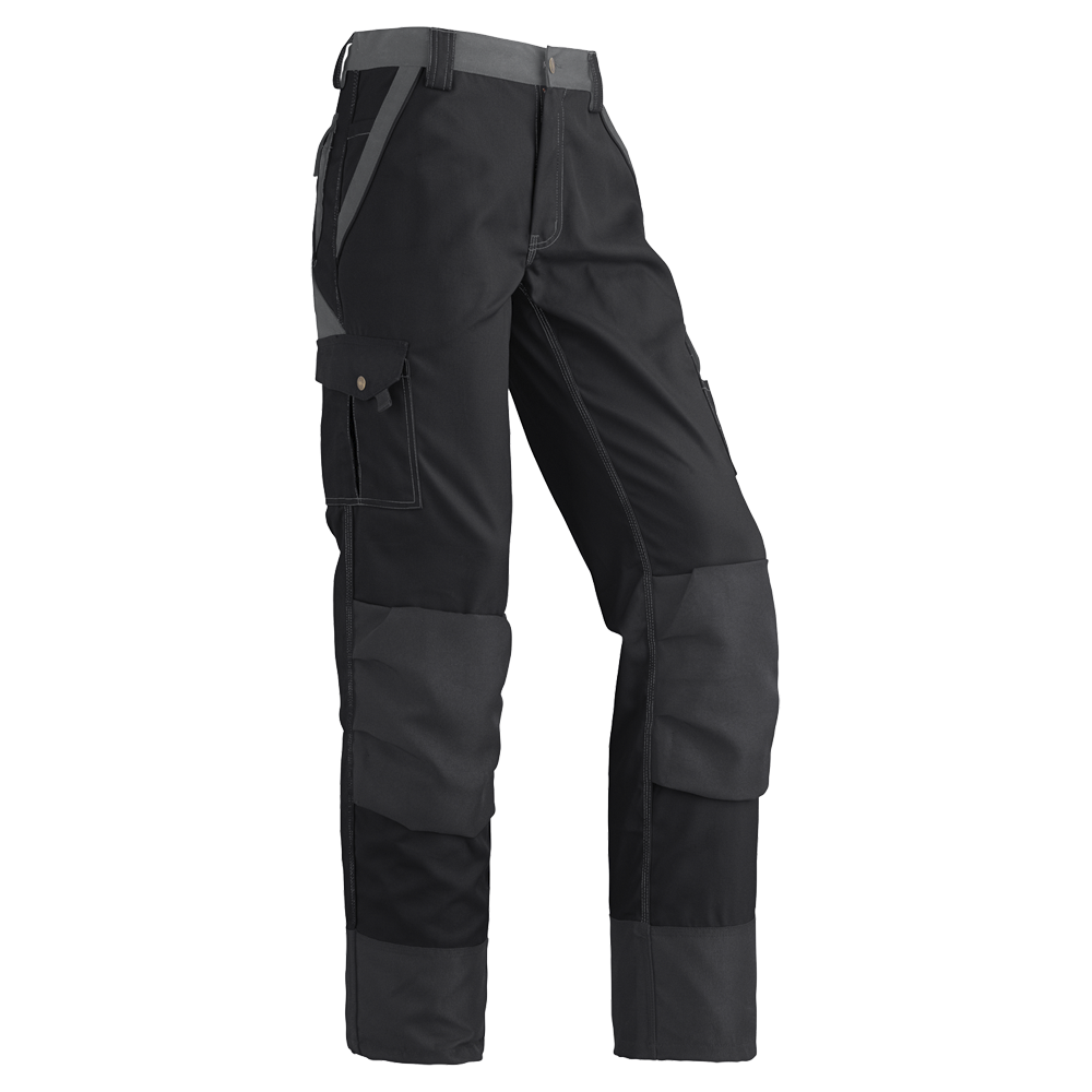 EuroWear™ Work Pants - Poly/Cotton Canvas - Knee Pad Pouches - Black