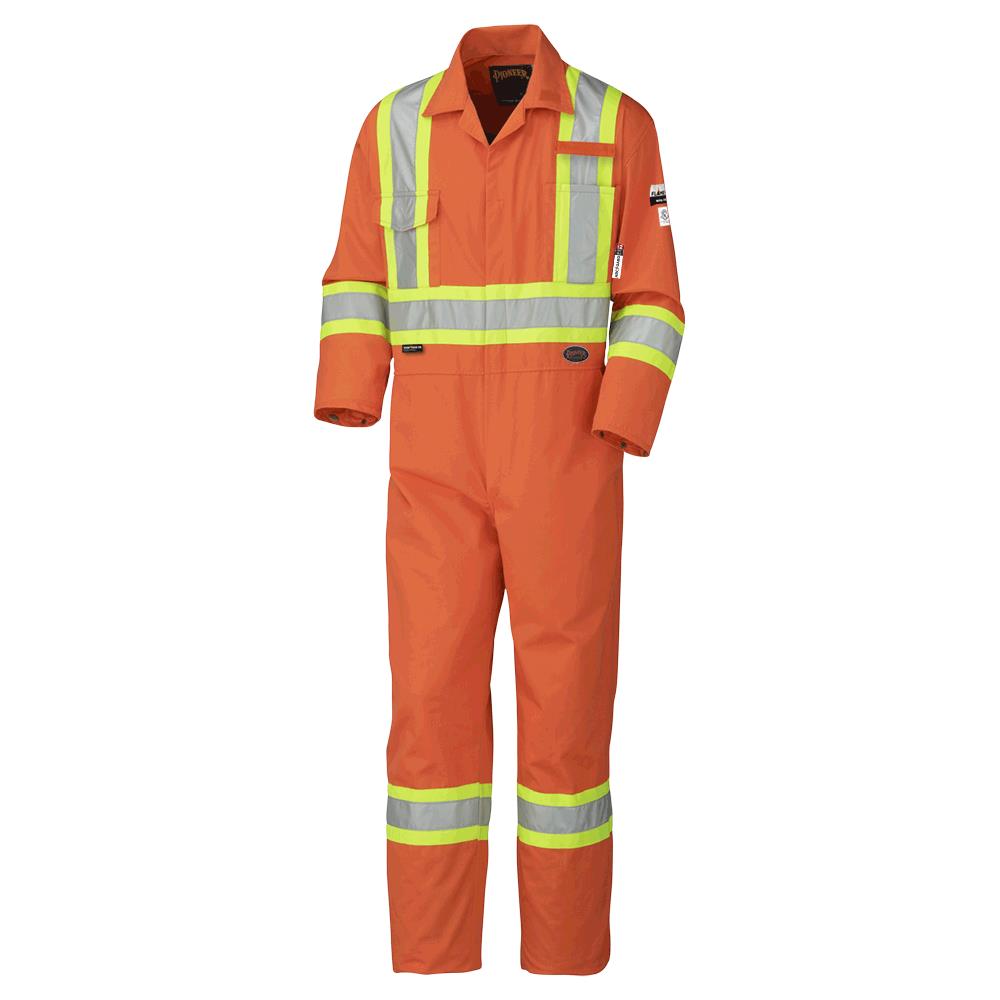 Flame-Gard/Arc Rated Safety Coveralls-98%Cotton 2%Antistatic-Tall-Hi-Viz Orange