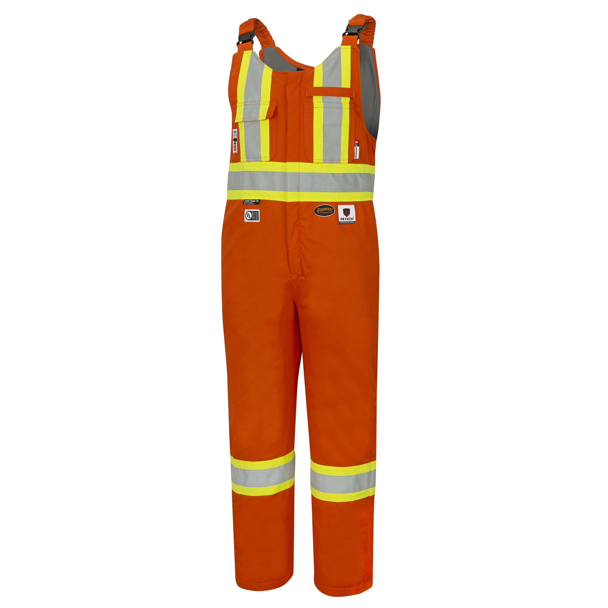 FR/Arc Rated Quilted Safety Overalls - Mod. Insulation - Orange
