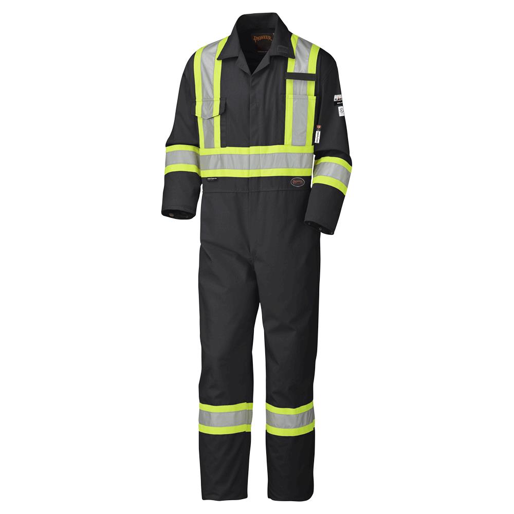 FR/Arc Rated Safety Coveralls - 100% Cotton - Black