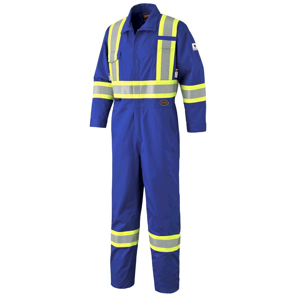 FR-Tech® FR/Arc Rated 7 oz Safety Coveralls - Leg Zips - 88/12 - Tall - Royal