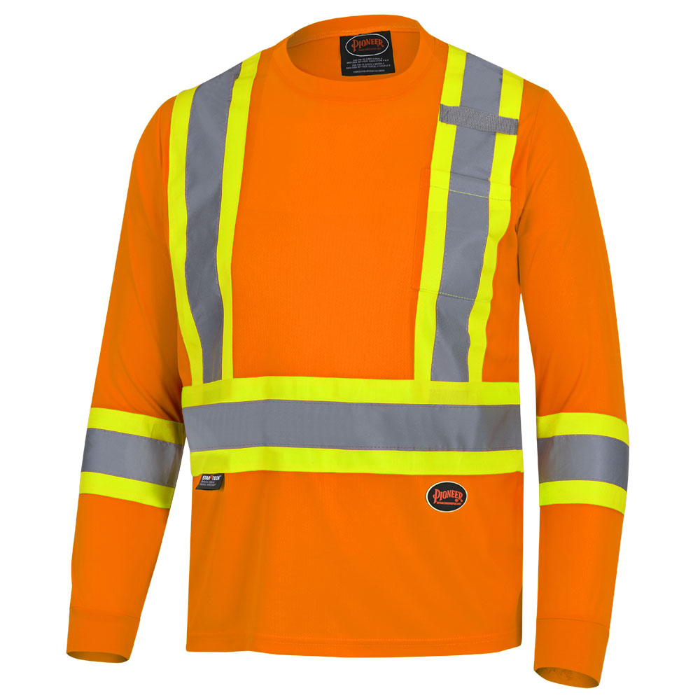 Hi-Vis Safety Long-Sleeved Shirts - Bird's-Eye Poly - Pioneer
