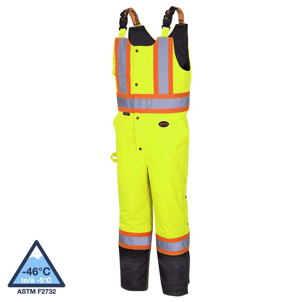 Hi-Vis Waterproof Quilted Safety Overalls - Pioneer