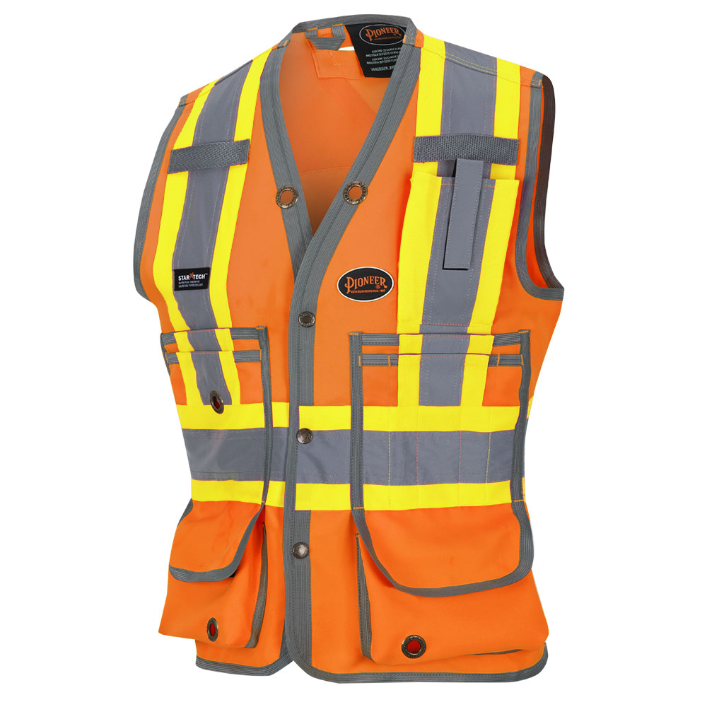 Hi-Vis Women’s Surveyor’s Safety Vests - 150D Woven Twill Polyester - Pioneer