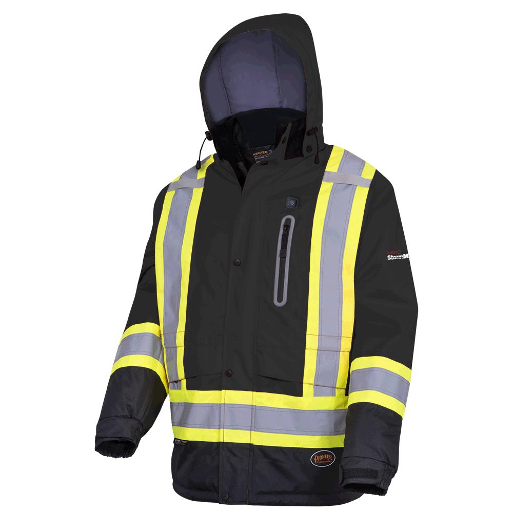 Hi-Viz Heated Insulated Safety Jackets - Black