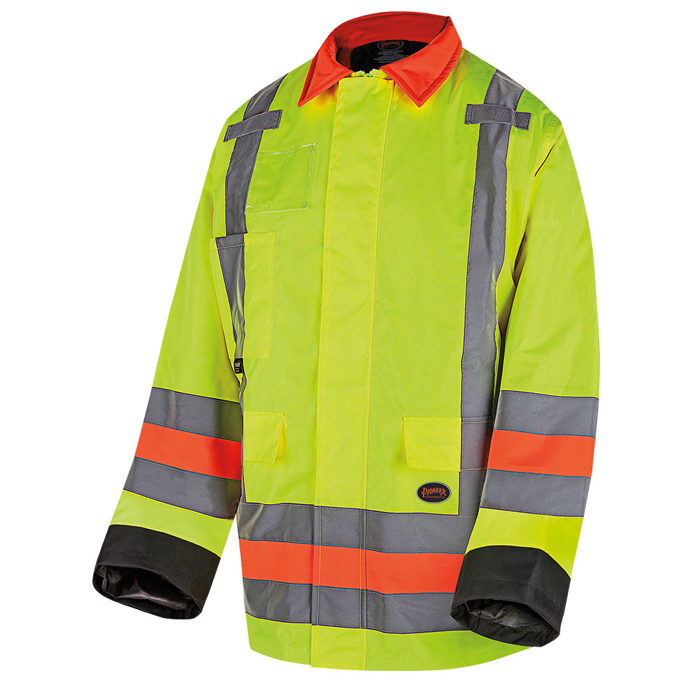 Hi-Viz Quebec Winter Insulated Traffic Safety Jackets - Hi-Viz Yellow