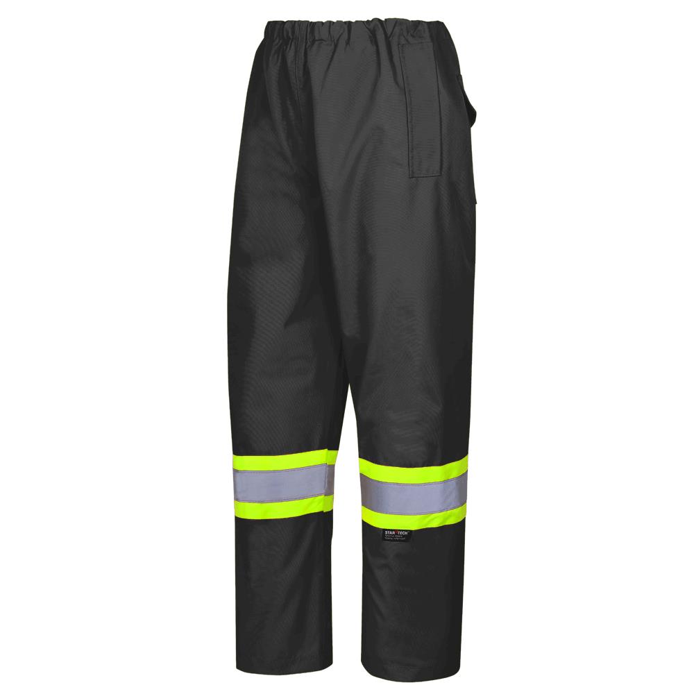 Hi-Viz Safety Rainwear / Pants (450D) - Black