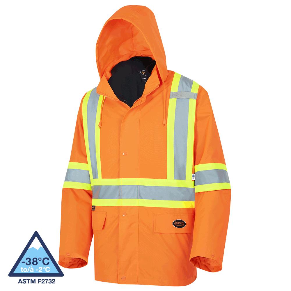 Hi-Viz Safety Rainwear / Parkas (300D) - Orange