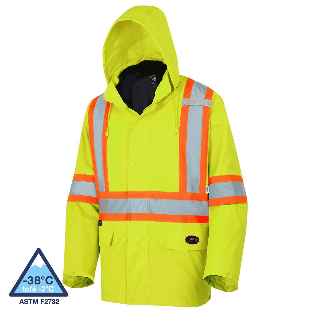 Hi-Viz Safety Rainwear / Parkas (300D) - Yellow/Green