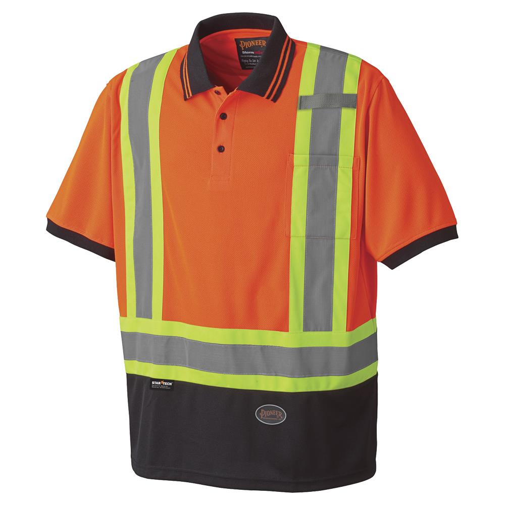 Hi-Viz Safety Short-Sleeved Polo Shirts - Birdseye Poly - HV Orange