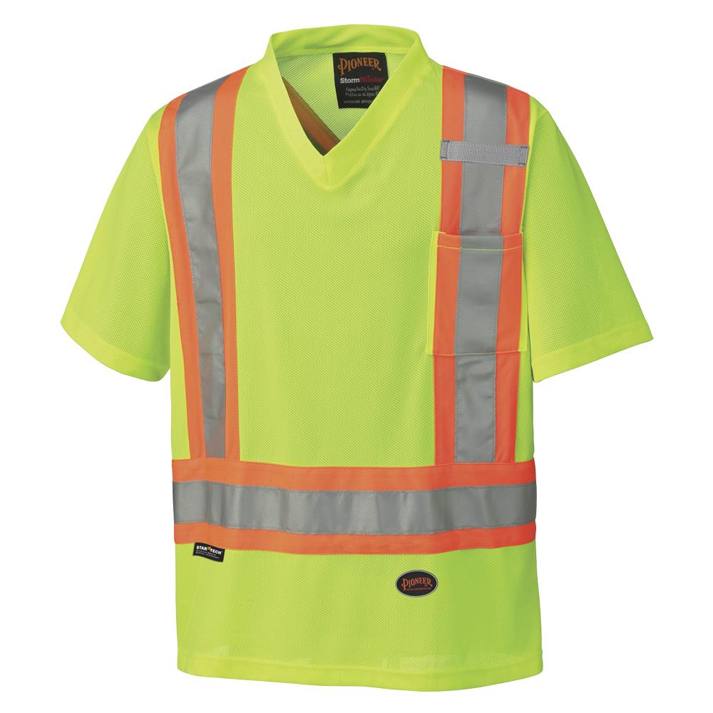 Hi-Viz Safety T-Shirts - Micro Mesh - HV Yellow/Green