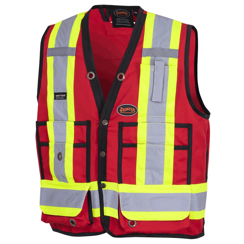 Hi-Viz Surveyor’s Safety Vests - 150D Woven Twill Polyester