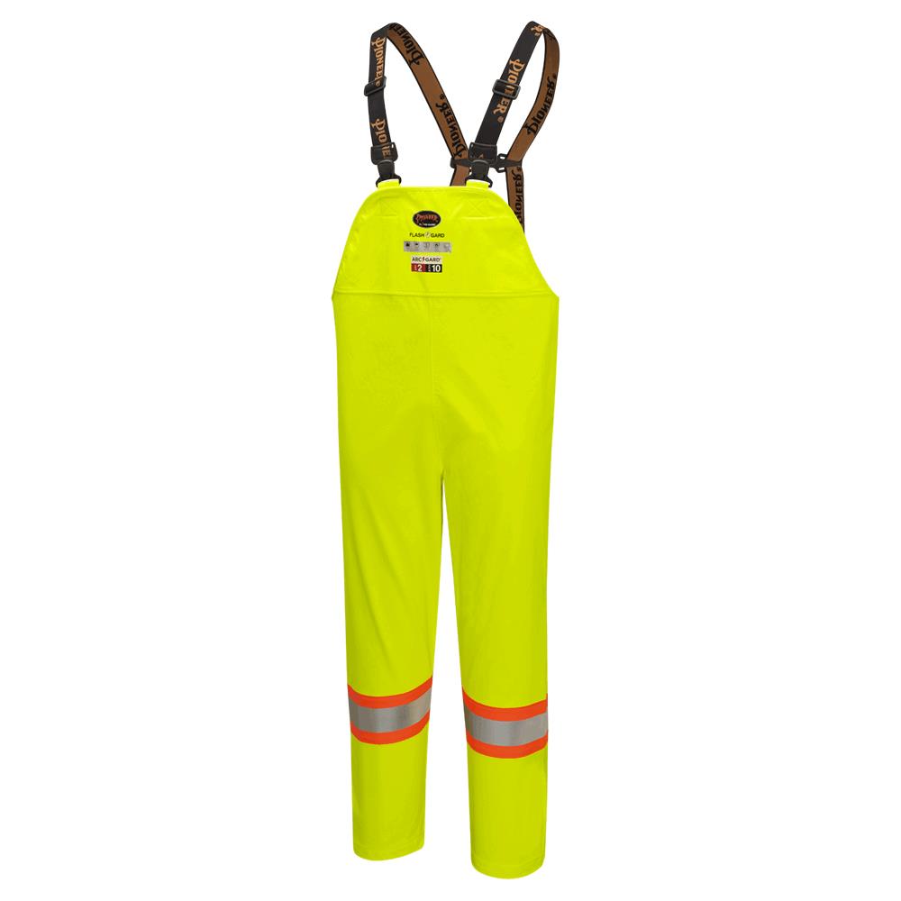 Hi-Viz  Waterproof FR ARC PU/Cotton Bib Pants - Hi-Viz Yellow