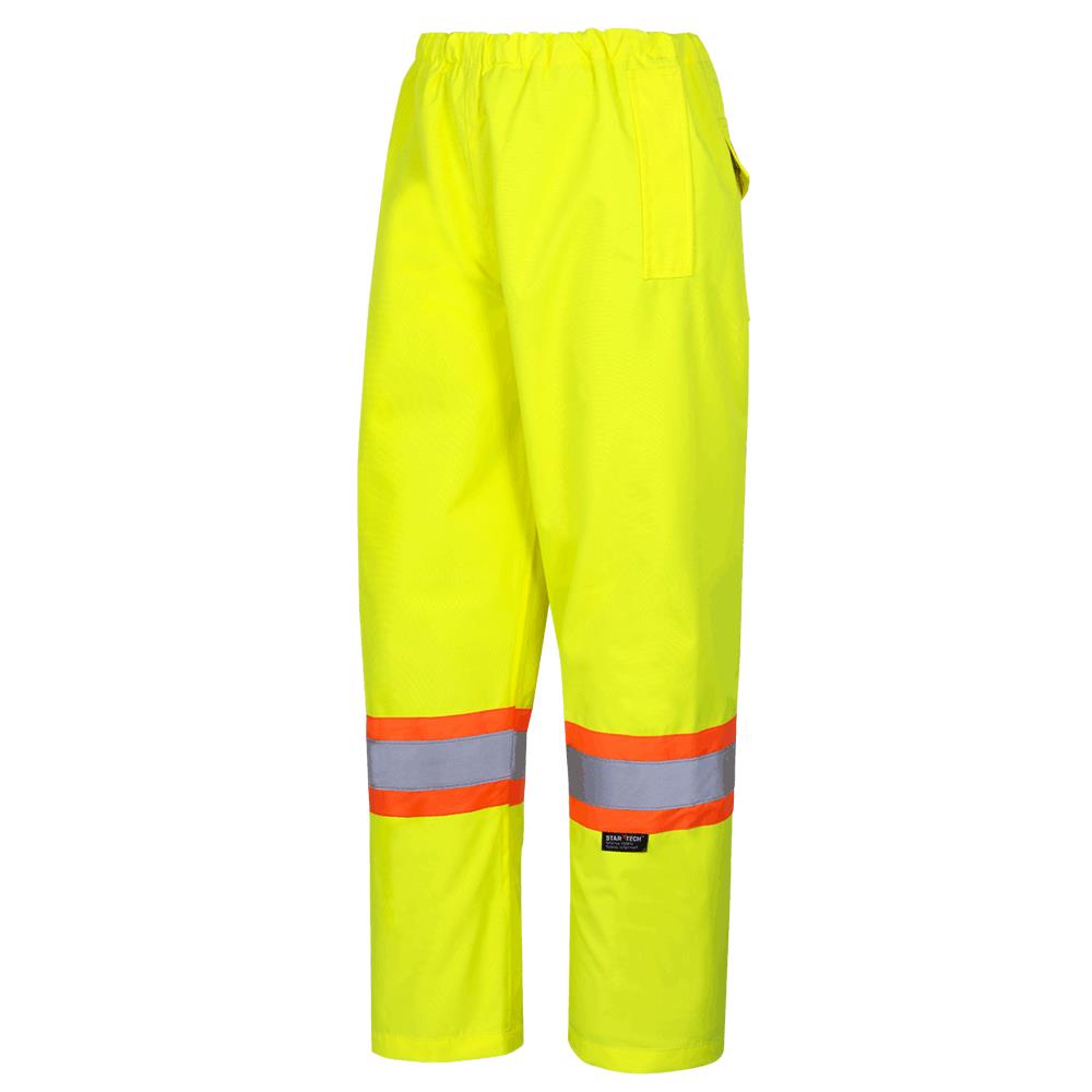 Hi-Viz Waterproof Safety Pants - 450D Oxford Polyester with PU Backing - Pioneer