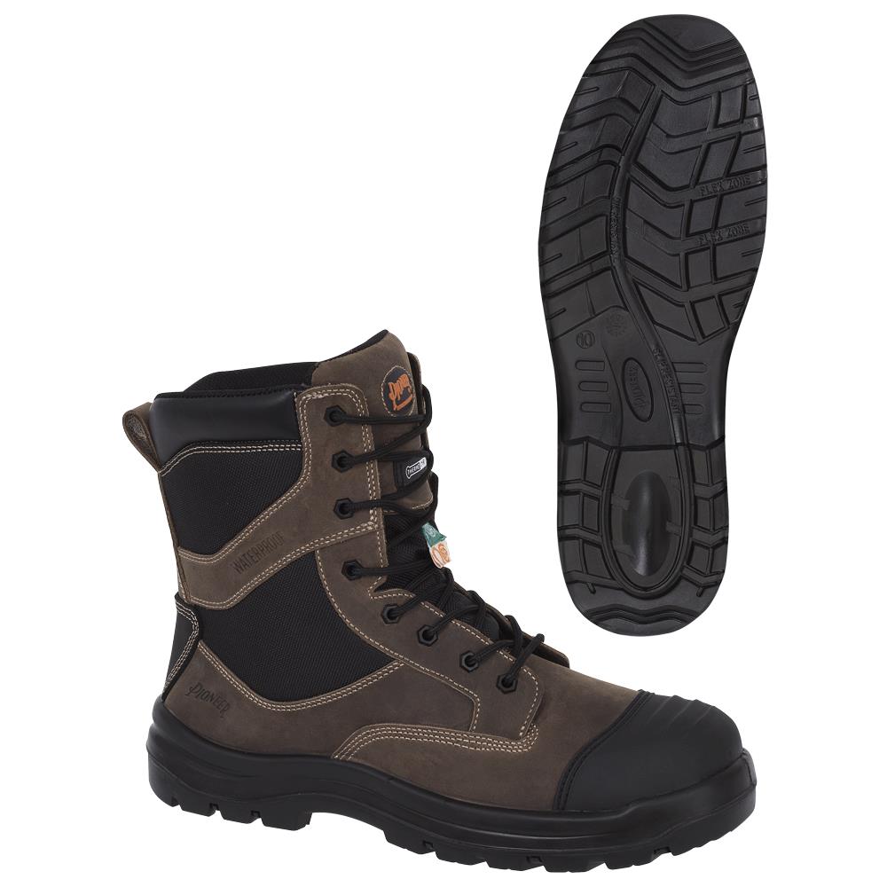 Metal-Free Composite Toe/Plate Leather Work Boots - Brown