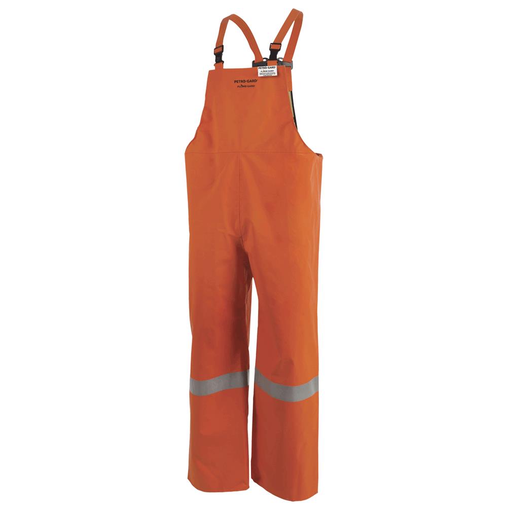 Petro-Gard® FR/Arc Rated Safety Bib Pants - Neoprene Coated Nomex® - Hi-Viz Orange