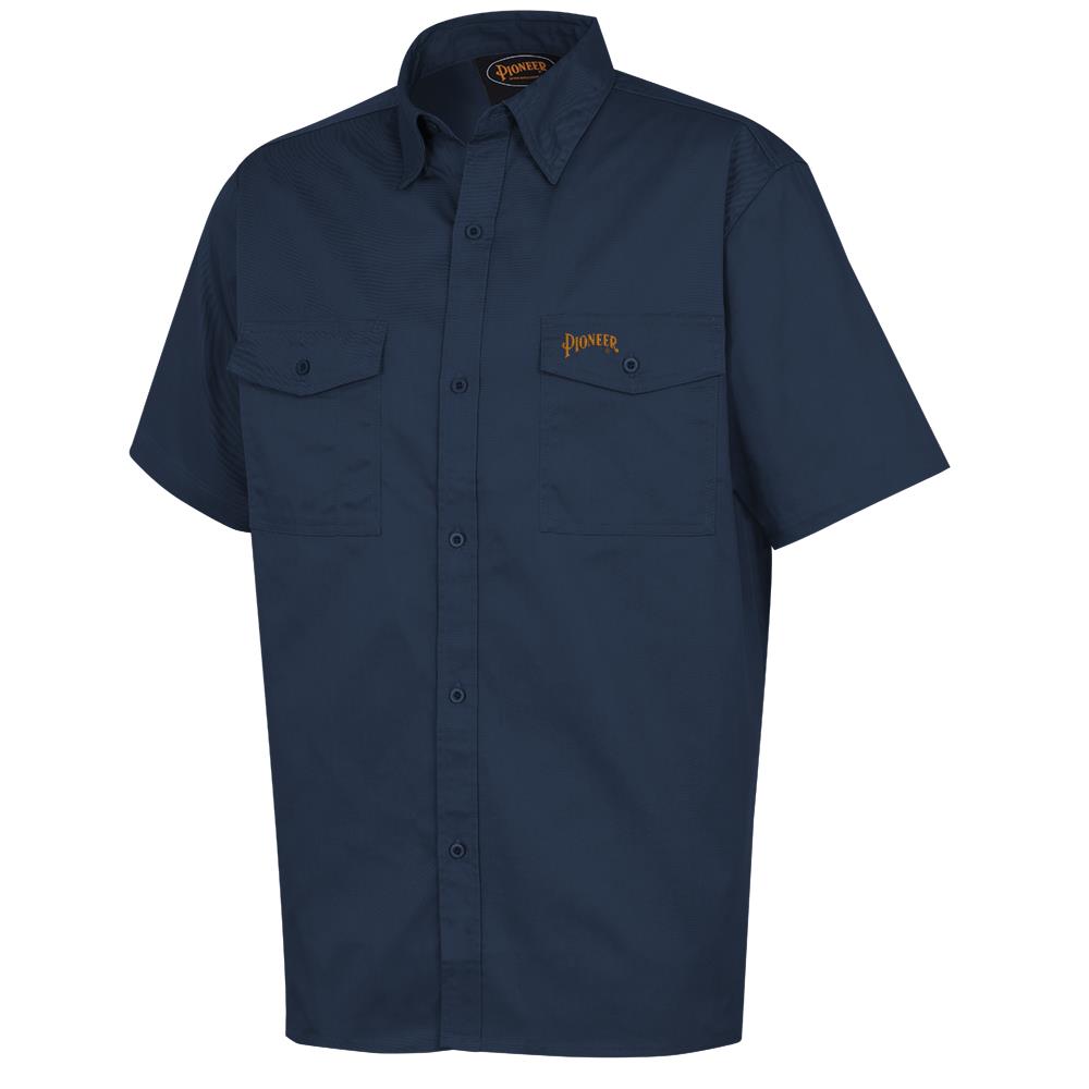 Poly/Cotton Short Sleeved Work Shirt - Navy