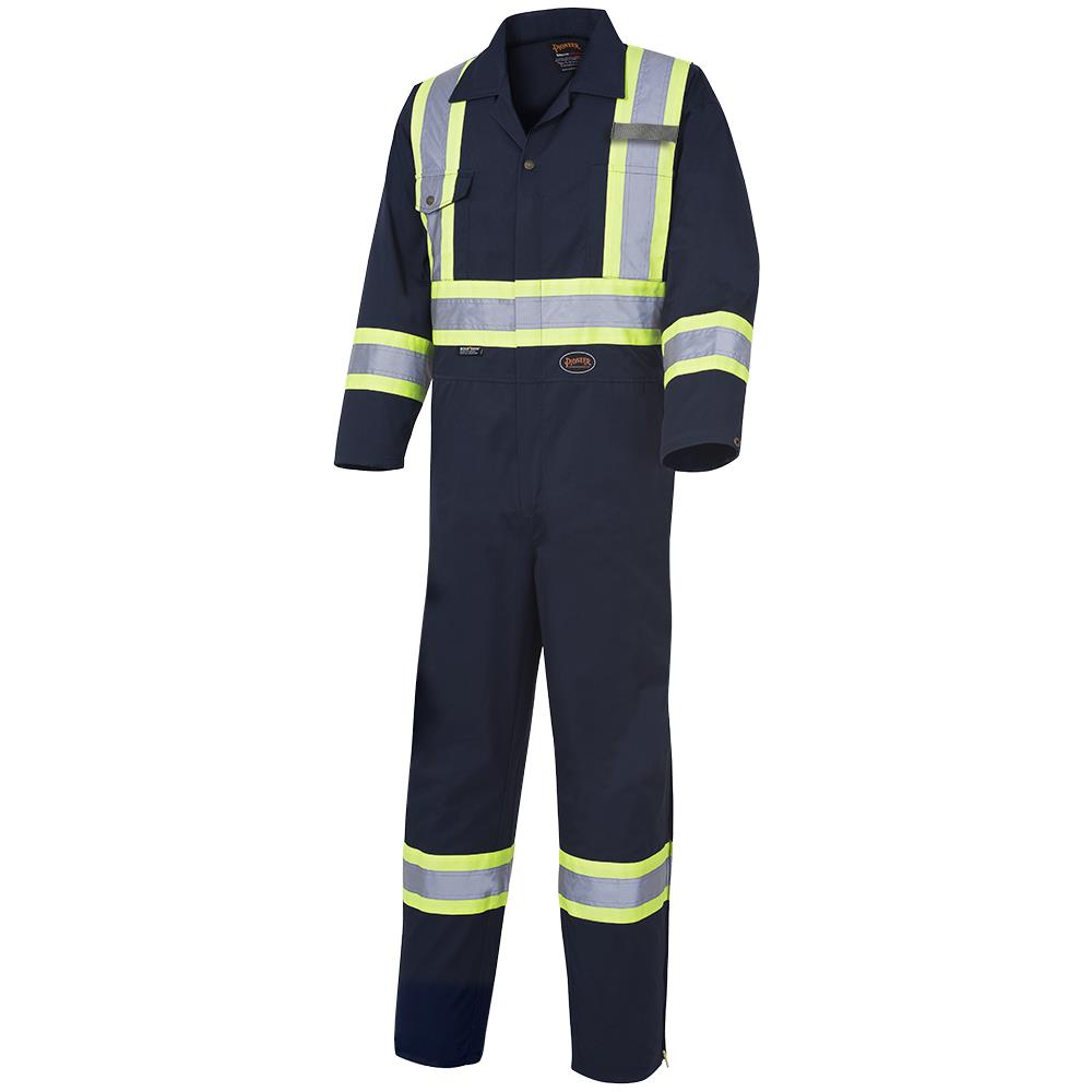 Safety Coveralls - Poly/Cotton - Boot Access Zippers - Tall - Navy
