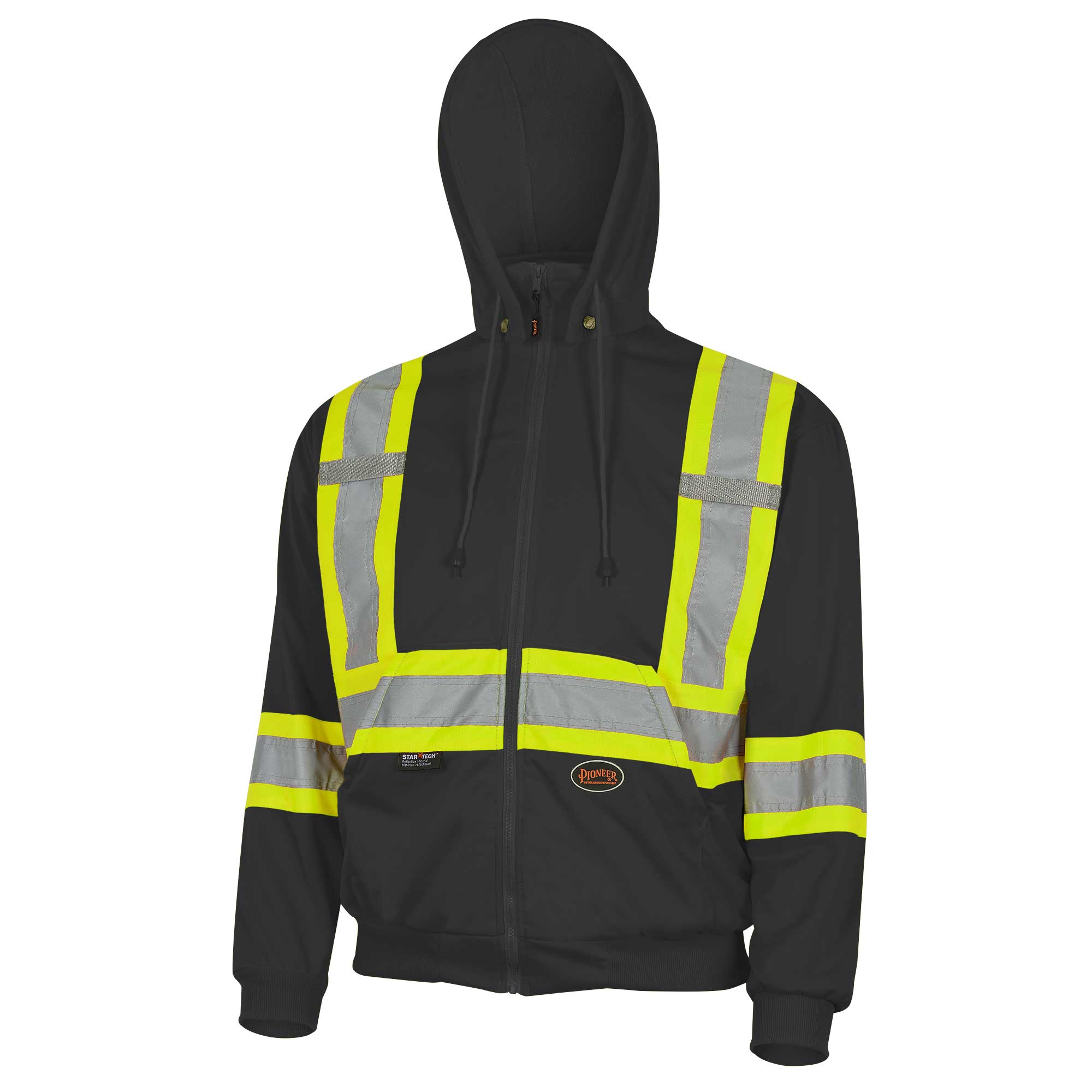Safety Hoodies - 7 oz (240 GSM) Micro Fleece - Black