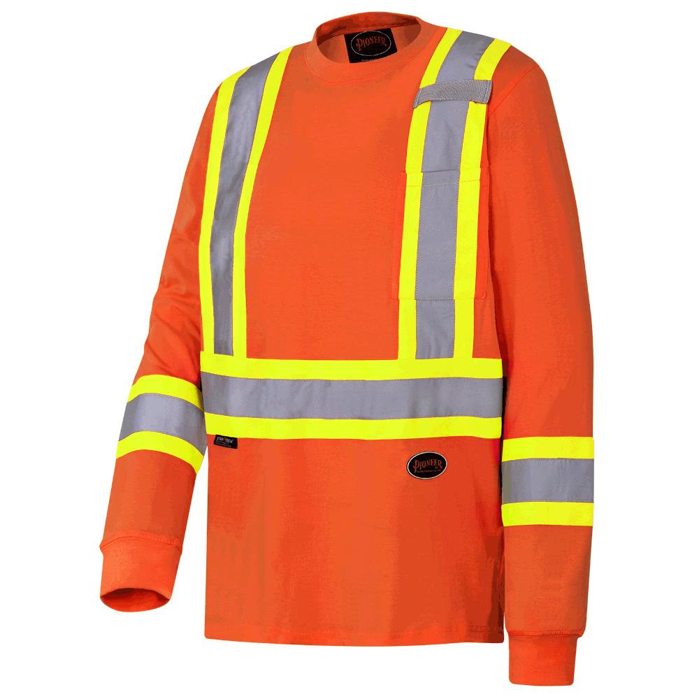 Safety Long-Sleeved Shirts - 100% Cotton - Orange
