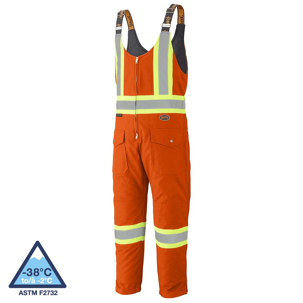 Safety Overalls - Quilted Cotton Duck - Orange