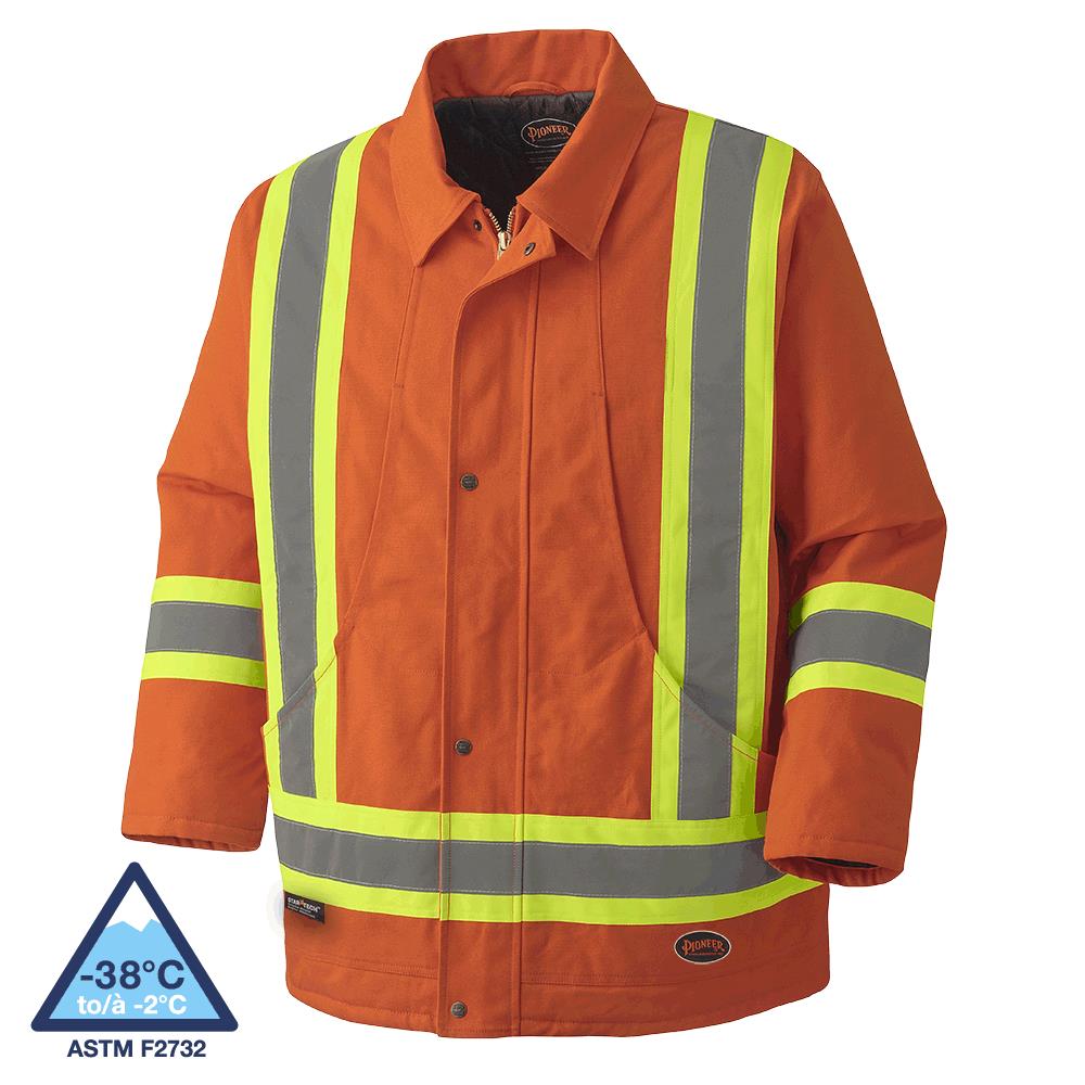 Safety Parkas - Quilted Cotton Duck - Orange