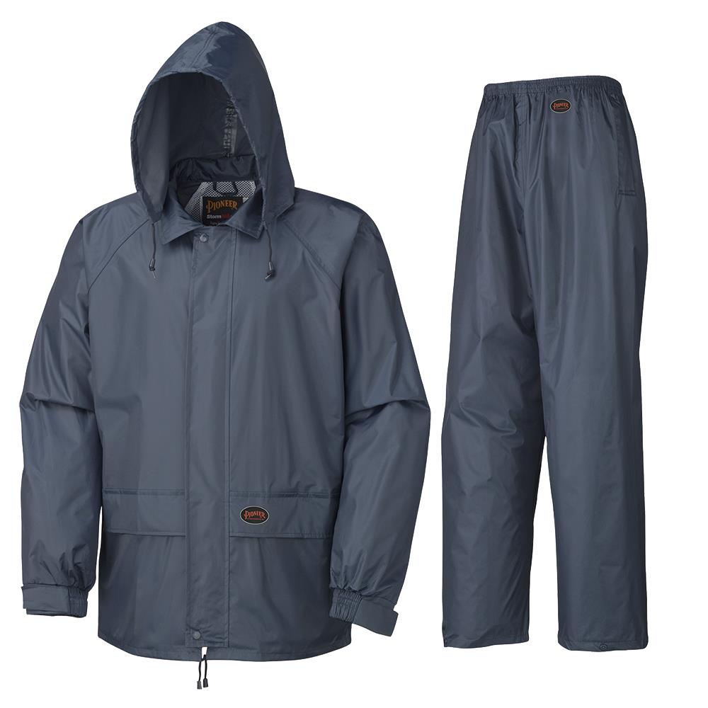 Waterproof 2-Piece Rainsuits - Poly/PVC - Retail Poly Bag - Navy