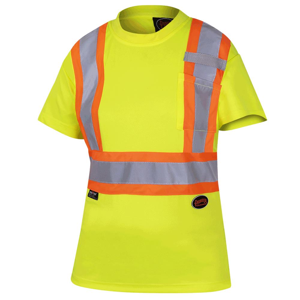 Women's Birdseye Safety T-Shirt - Hi-Viz Yellow