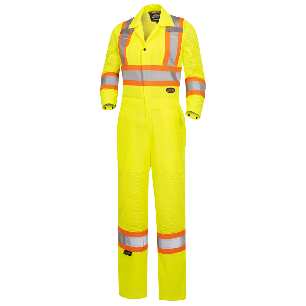 Women's Hi-Vis Traffic Safety Coveralls Yellow/Green - Pioneer